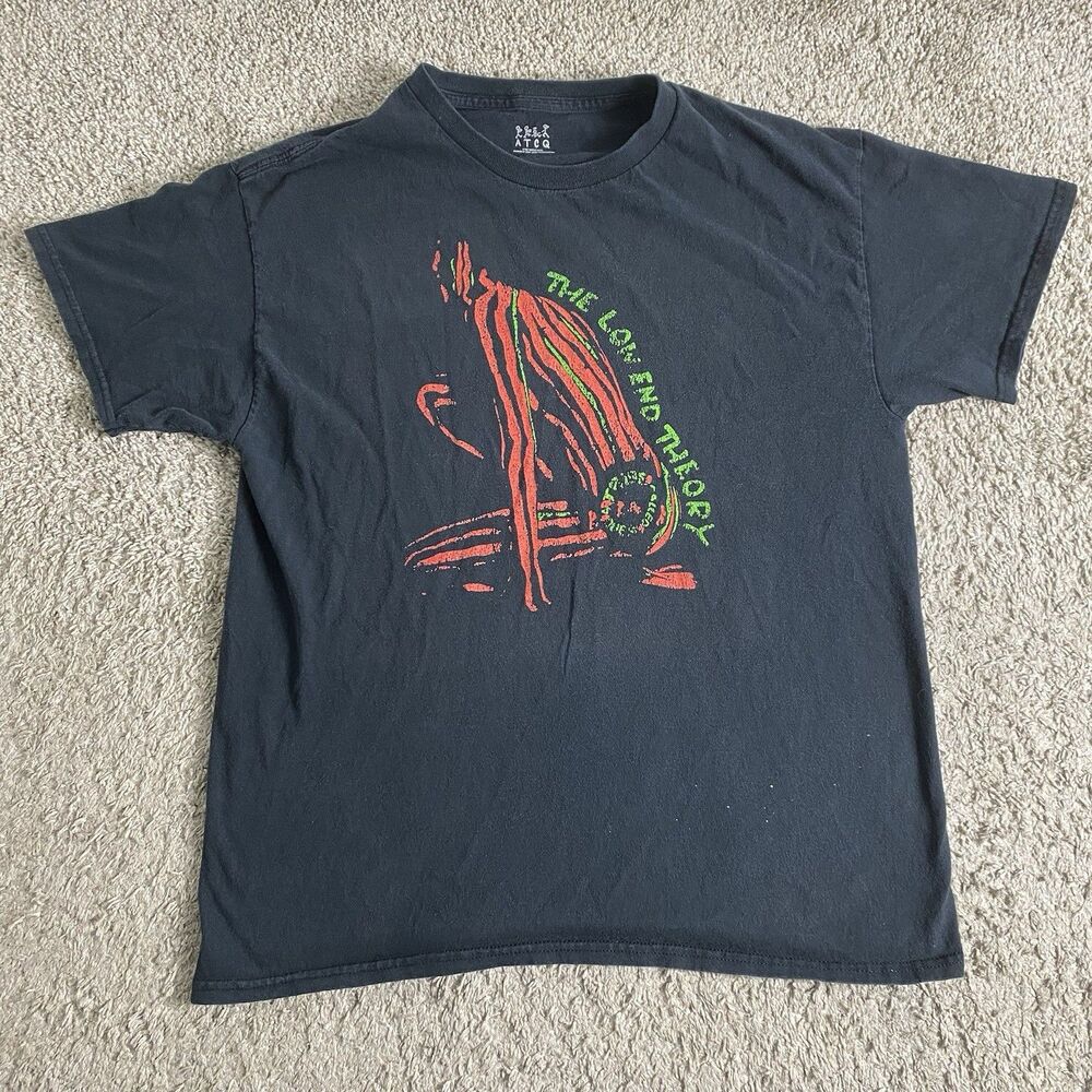 A Tribe Called Quest The Low End Theory T Shirt Men's Sz L Black Music Tee Neon